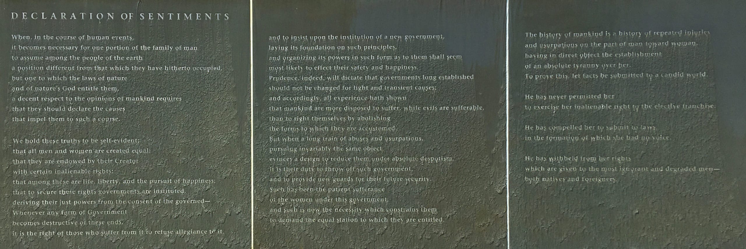 Photo of Declaration of Sentiments