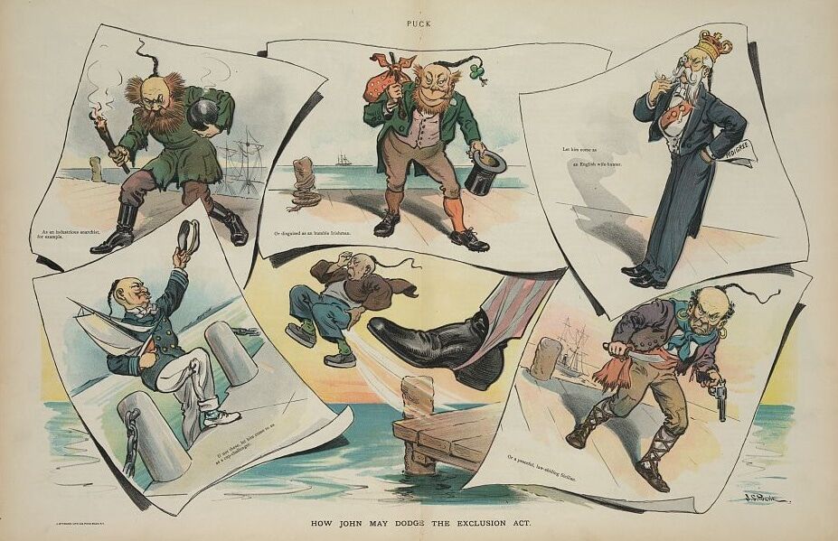 Puck cartoon - Chinese Exclusion Act