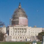 US Capitol with Scaffold: Democracy is a work in progress