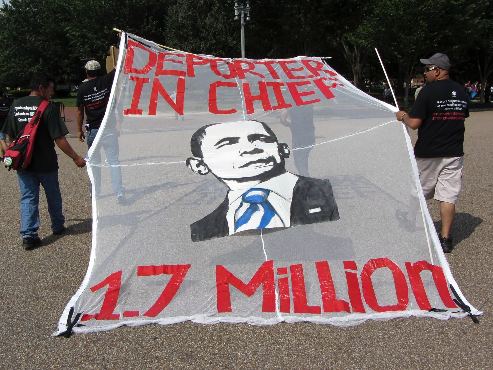 Deporter-in-Chief-2 Poster says "Deporter in Chief" with image of President Obama's face