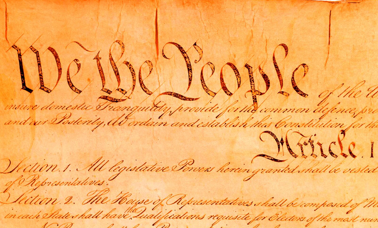 "We the People" image from US Constitution