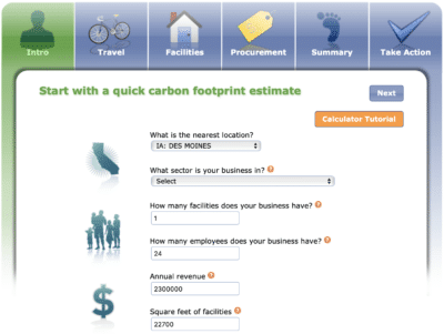 Carbon Footprint Business Calculator