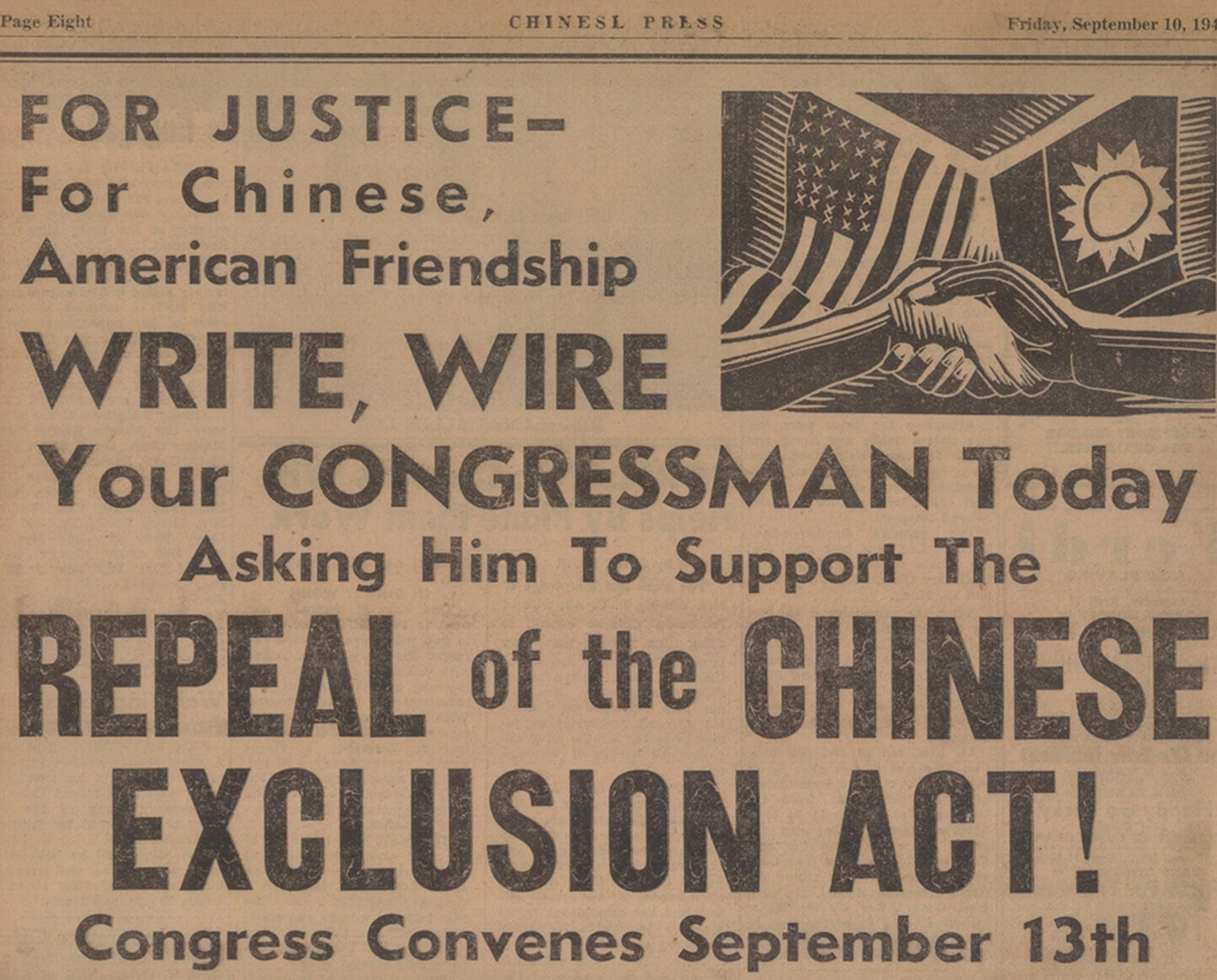 A promotion to end Chinese exclusion