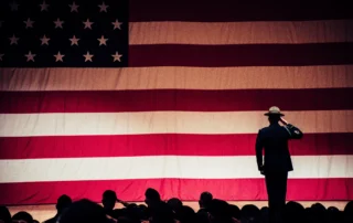 False patriots salute the flag