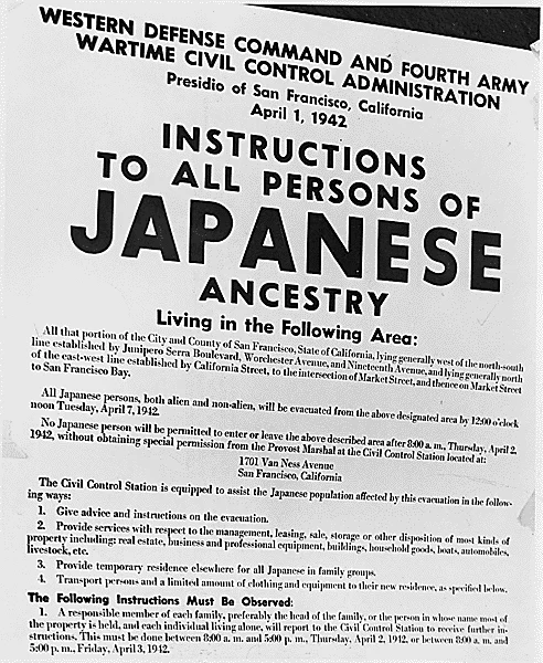 Instructions_to_japanese Sign with instructions for people of Japanese descent