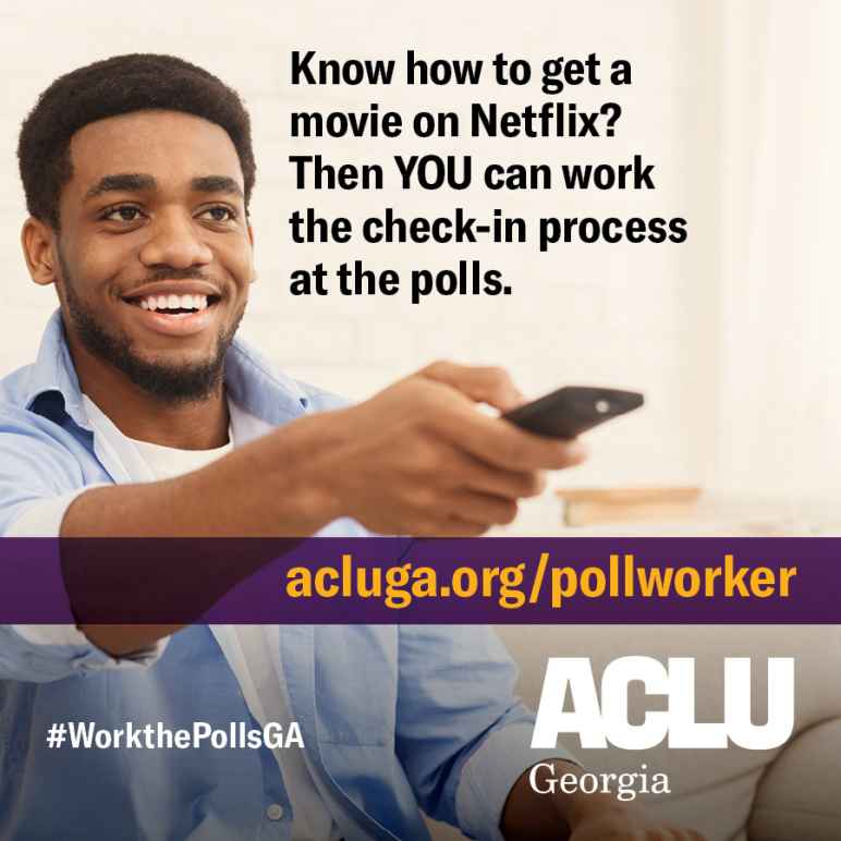 ACLU recruitment ad for poll workers