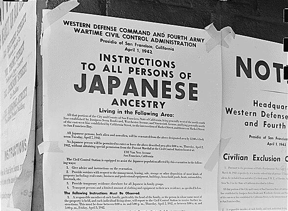 Japanese exclusion order poster
