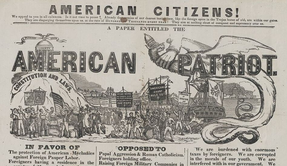 Anti-immigrant cartoon - early 1850s
