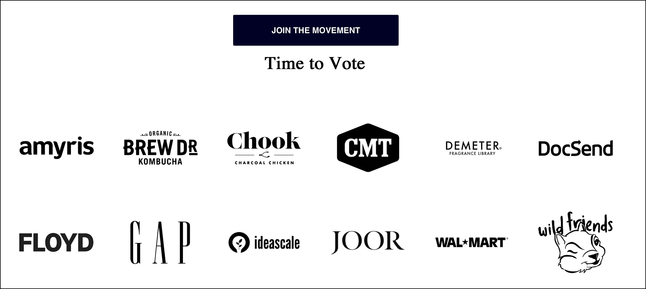 T2V members copy Time to Vote member logos