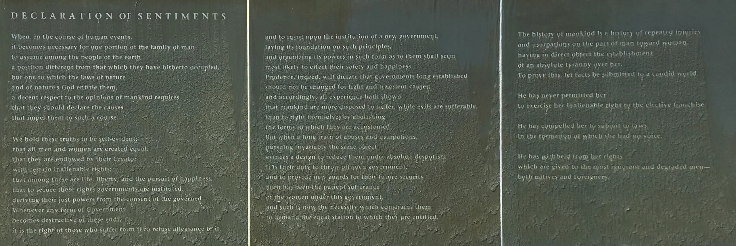 Photo of Declaration of Sentiments