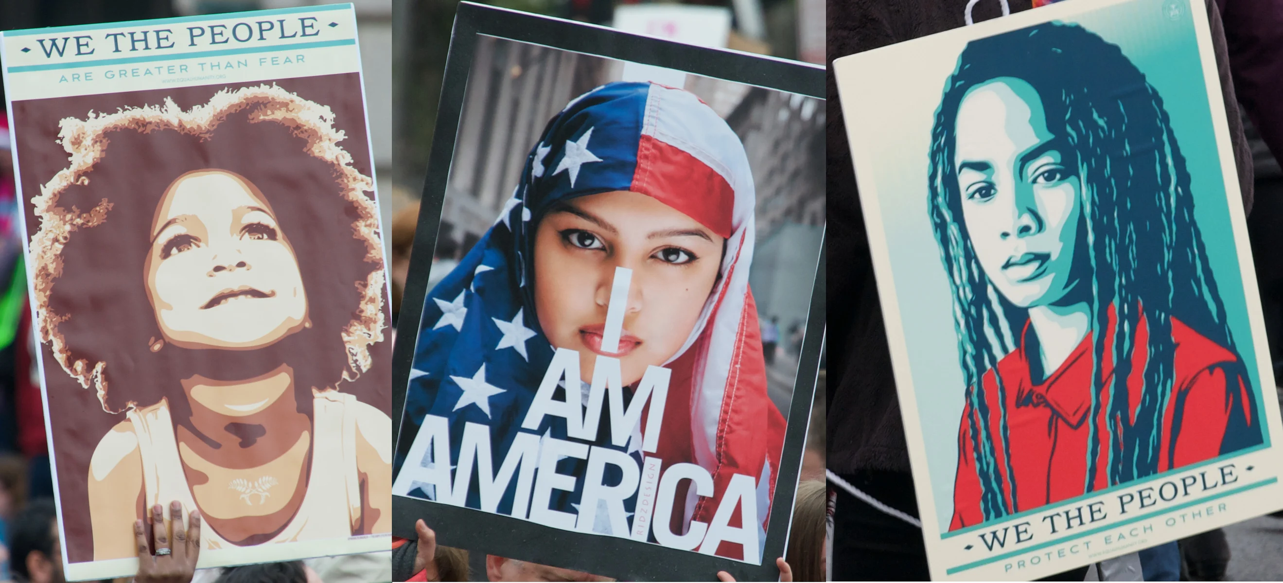 We the People placards at 2017 Women's March
