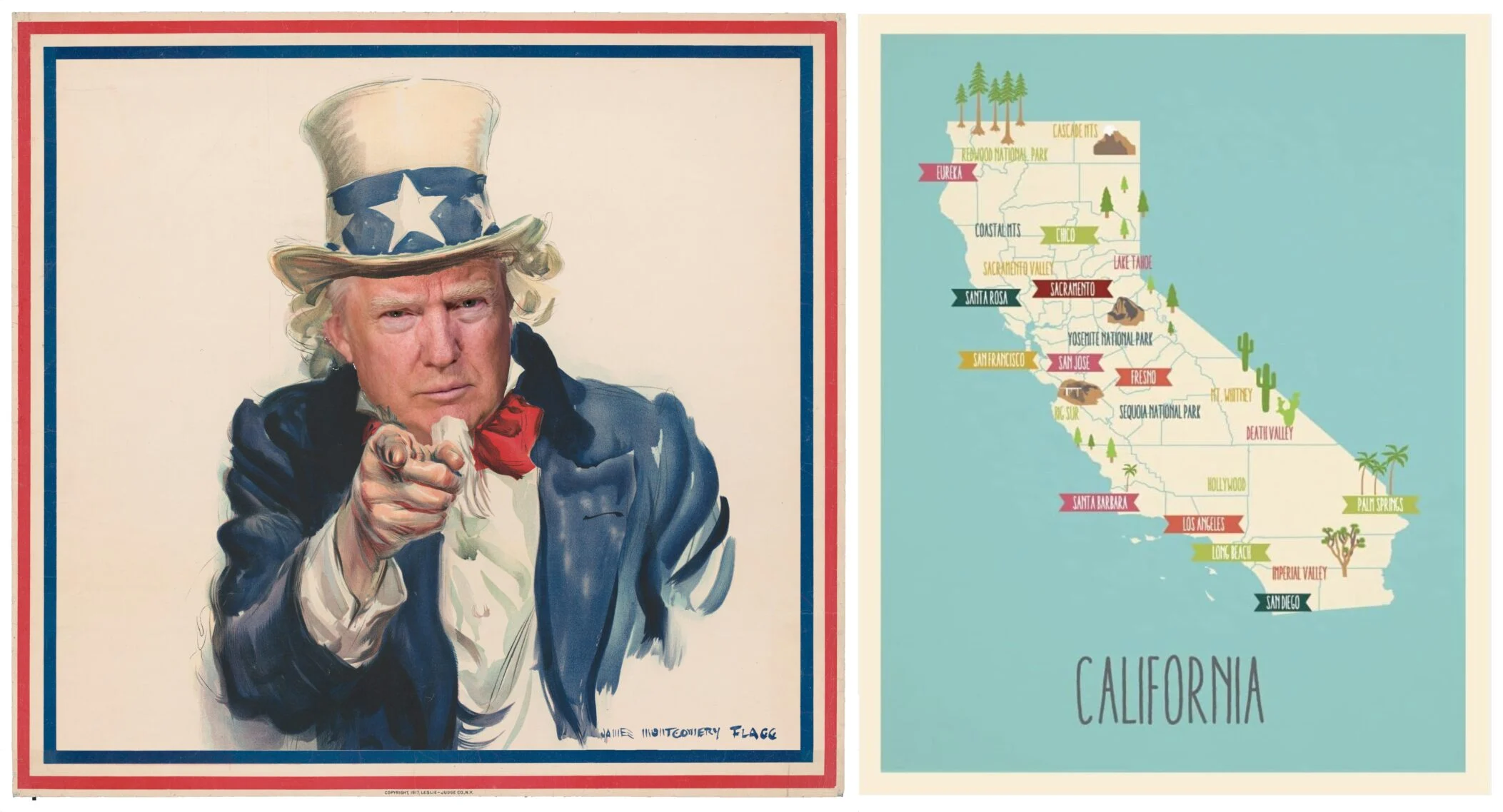 Uncle-Trump+California "Uncle Trump" targets California