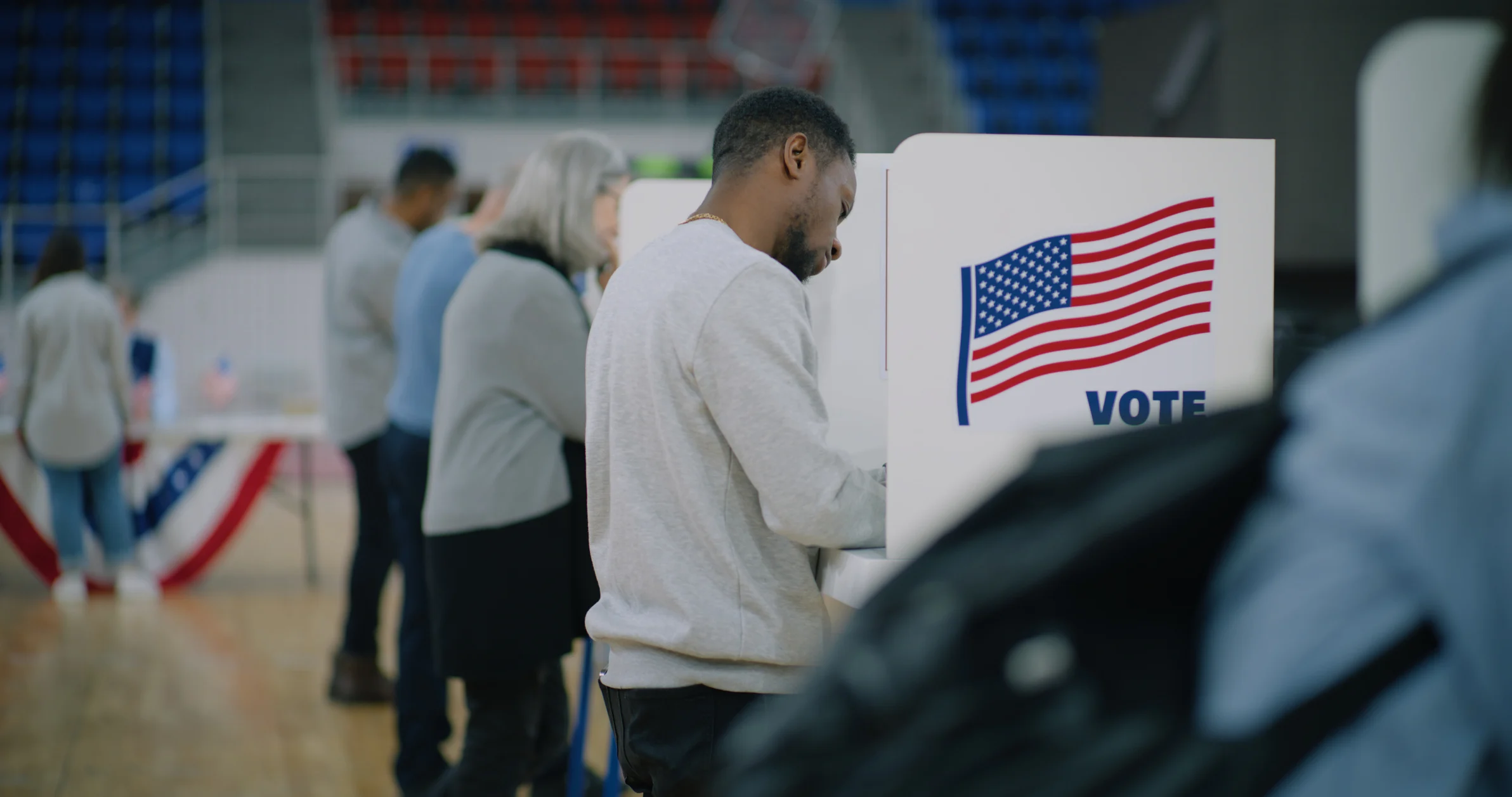 Voters voting
