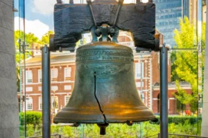 Photo of the Liberty Bell - an enduring symbol of American democracy