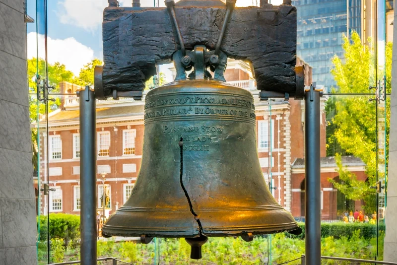 Photo of the Liberty Bell - an enduring symbol of American democracy