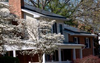 Street view of solar panels on a house