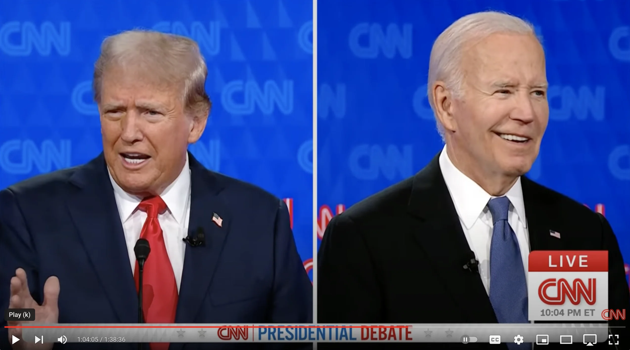 Trump-Biden Debate Biden and Trump debate June 2024